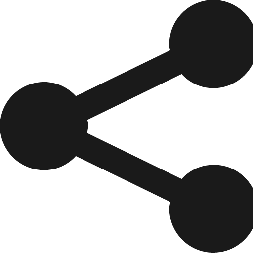 Share icon, solid style, from Fontisto