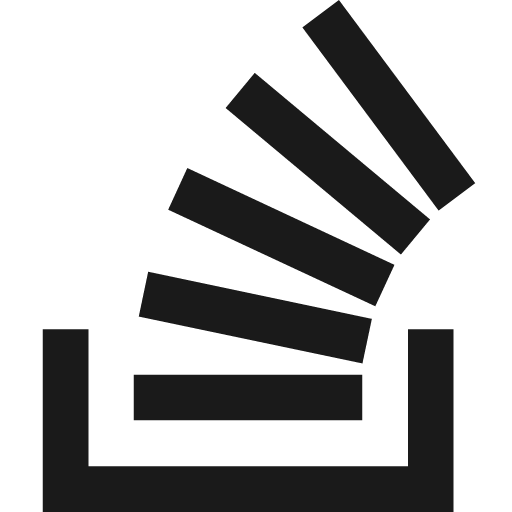 Stack overflow icon, solid style, from Fontisto