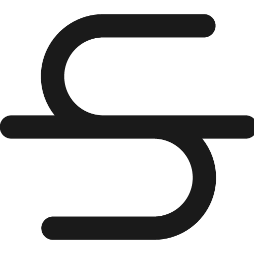 Strikethrough icon, solid style, from Fontisto