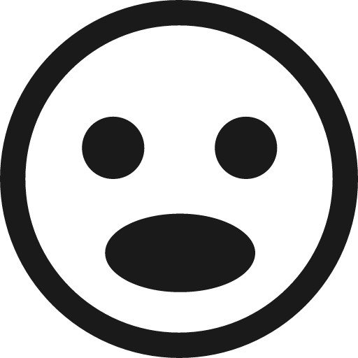 Surprised icon, solid style, from Fontisto