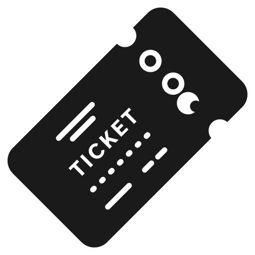 Ticket alt icon, solid style, from Fontisto