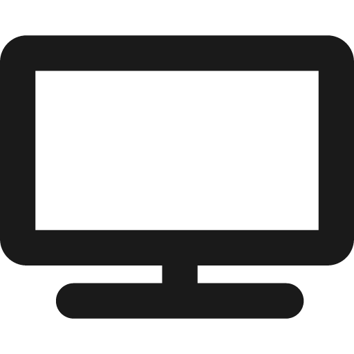 Tv icon, solid style, from Fontisto