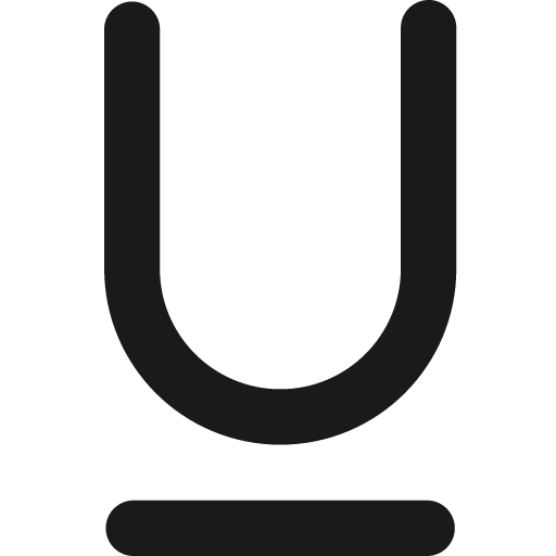 Underline icon, solid style, from Fontisto