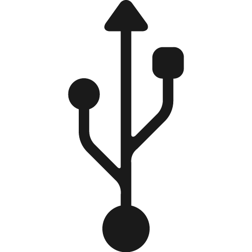Usb icon, solid style, from Fontisto