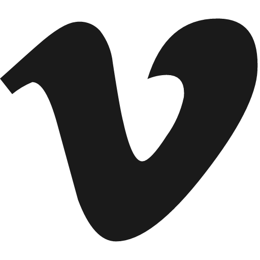 Vimeo icon, solid style, from Fontisto