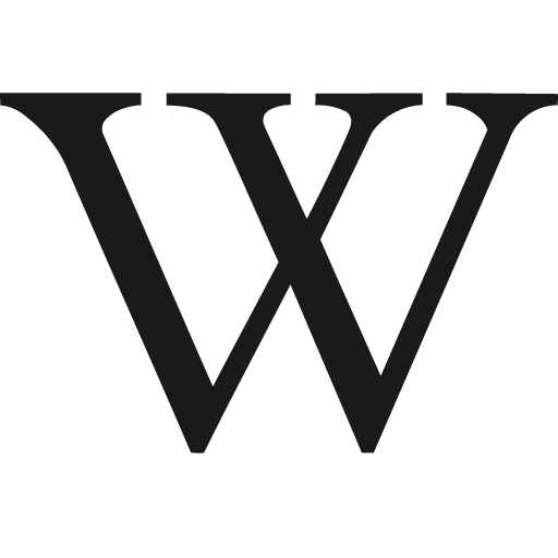 Wikipedia icon, solid style, from Fontisto