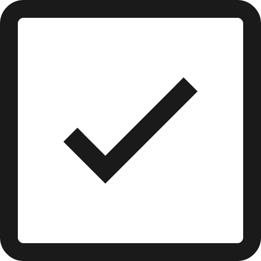 Checkbox icon, line style, from FormKit Icons