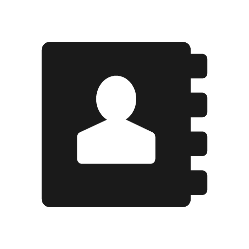 Address book icon, solid style, from Foundation