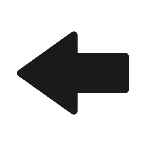 Arrow left icon, solid style, from Foundation