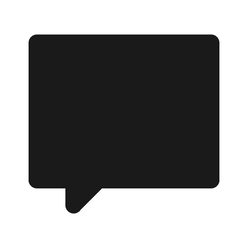 Comment icon, solid style, from Foundation