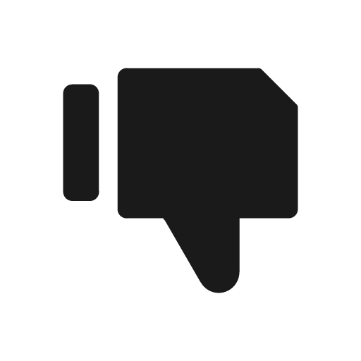 Dislike icon, solid style, from Foundation