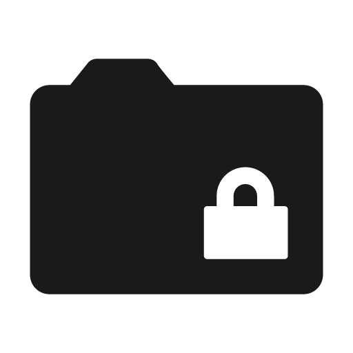 Folder lock icon, solid style, from Foundation