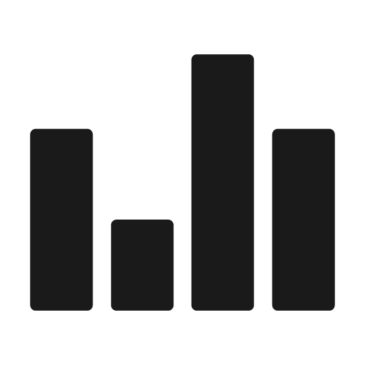 Graph bar icon, solid style, from Foundation