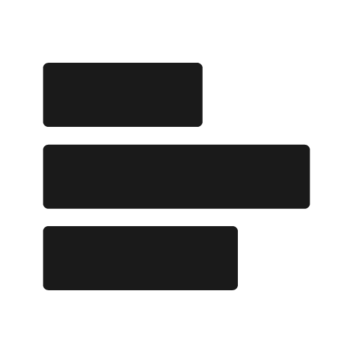 Graph horizontal icon, solid style, from Foundation
