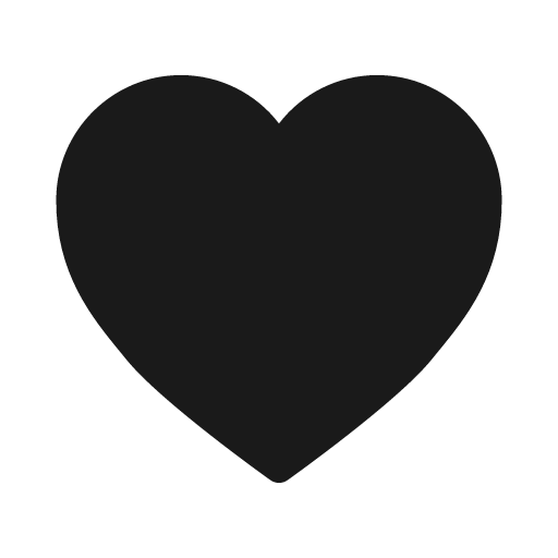 Heart icon, solid style, from Foundation