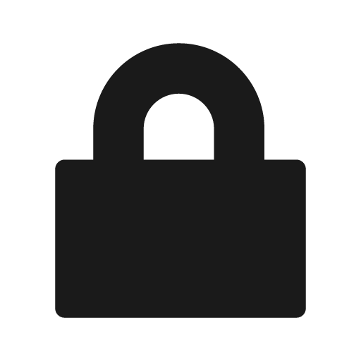 Lock icon, solid style, from Foundation