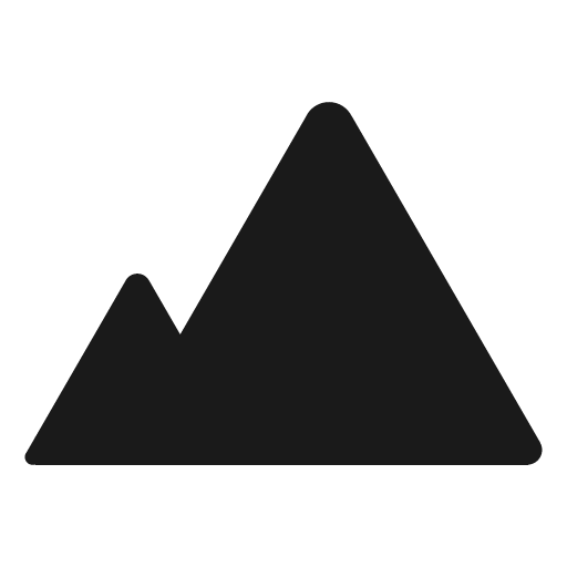 Mountains icon, solid style, from Foundation