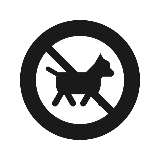 No dogs icon, solid style, from Foundation