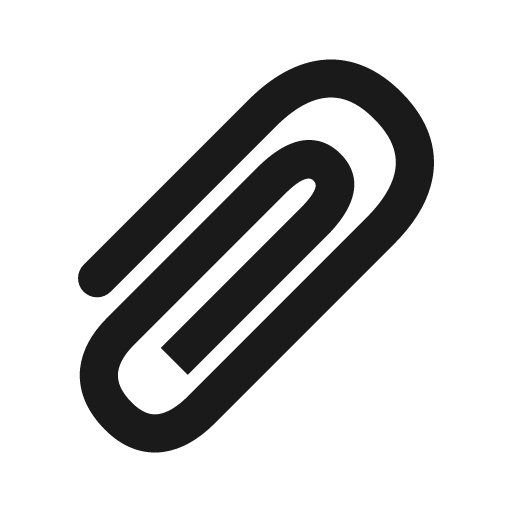 Paperclip icon, solid style, from Foundation