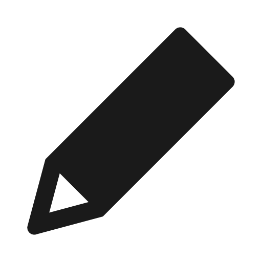 Pencil icon, solid style, from Foundation