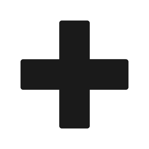 Plus icon, solid style, from Foundation