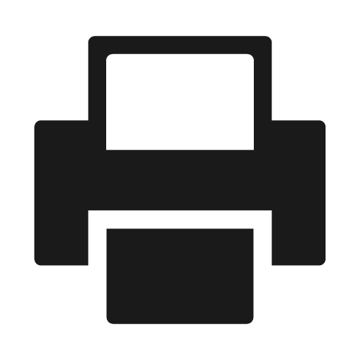 Print icon, solid style, from Foundation