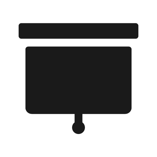 Projection screen icon, solid style, from Foundation