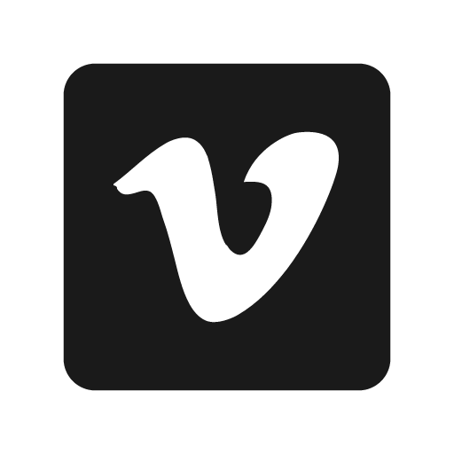 Social vimeo icon, solid style, from Foundation