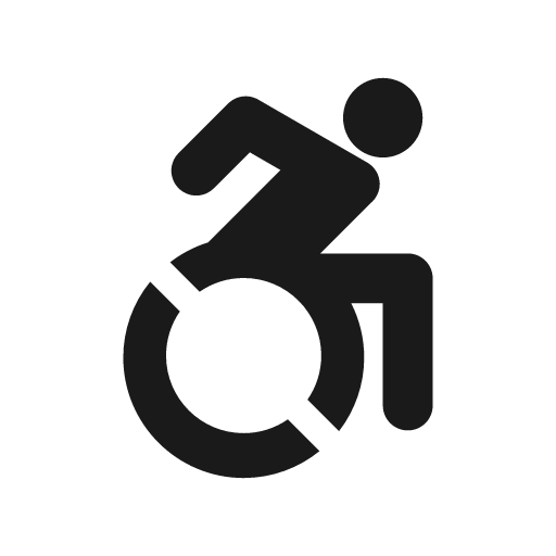 Wheelchair icon, solid style, from Foundation