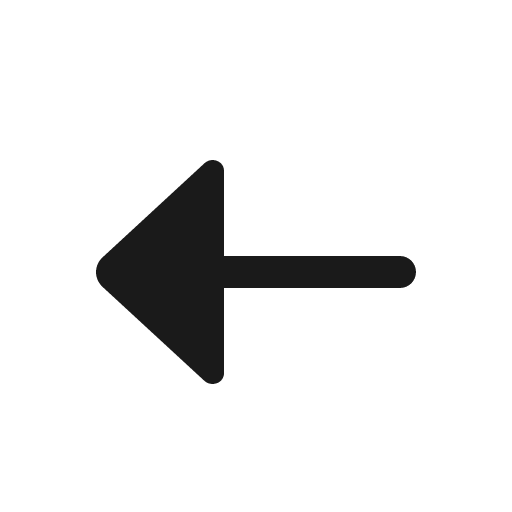 Arrow left sm fill 16 icon, solid style, from Garden SVG Icons