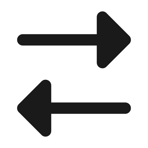 Arrow right left 26 icon, solid style, from Garden SVG Icons