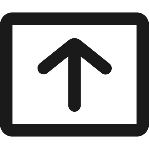 Arrow up box stroke 12 icon, solid style, from Garden SVG Icons