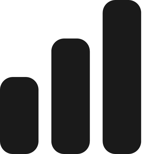 Bar chart fill 12 icon, solid style, from Garden SVG Icons