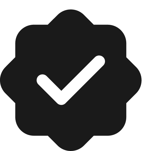 Check badge fill 16 icon, solid style, from Garden SVG Icons