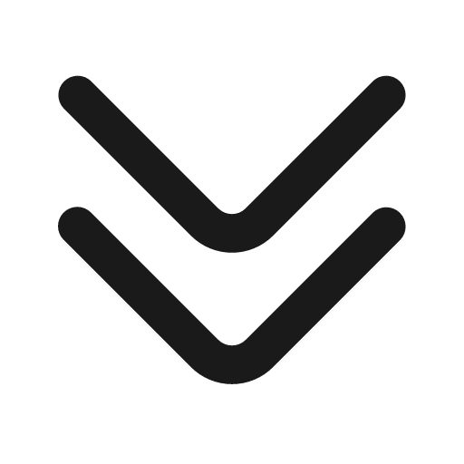 Chevron double down 20 icon, solid style, from Garden SVG Icons