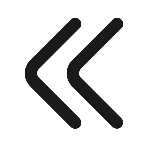 Chevron double left 20 icon, solid style, from Garden SVG Icons