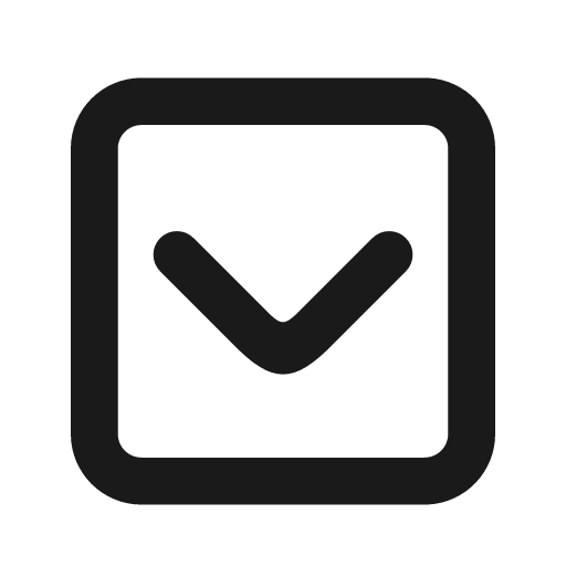 Chevron square stroke 20 icon, solid style, from Garden SVG Icons