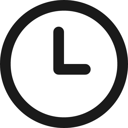 Clock stroke 12 icon, line style, from Garden SVG Icons