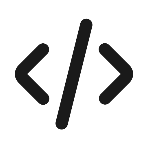 Code bracket 20 icon, solid style, from Garden SVG Icons