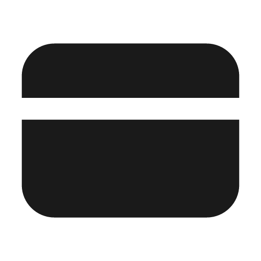 Credit card fill 20 icon, solid style, from Garden SVG Icons