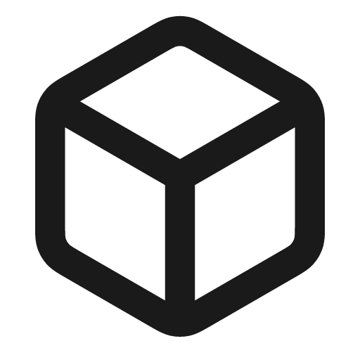 Cube stroke 20 icon, solid style, from Garden SVG Icons