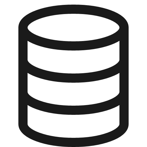 Database stroke 16 icon, line style, from Garden SVG Icons