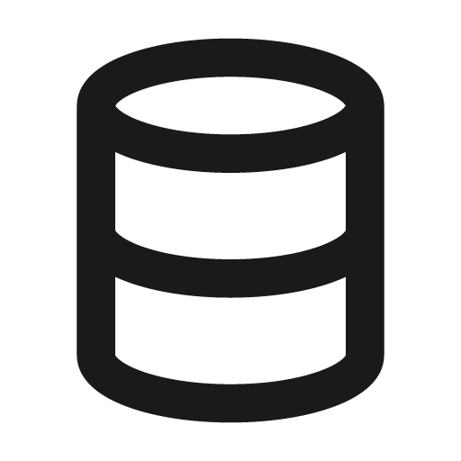 Database stroke 20 icon, solid style, from Garden SVG Icons