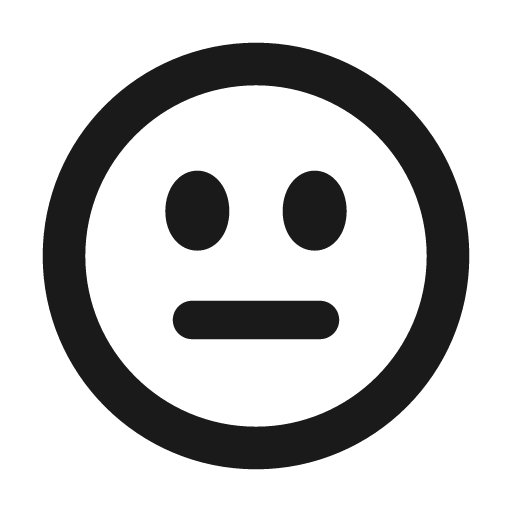 Emoji neutral stroke 20 icon, solid style, from Garden SVG Icons