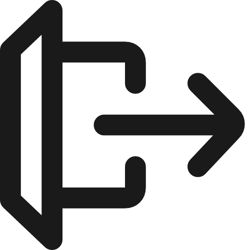 Exit stroke 12 icon, line style, from Garden SVG Icons