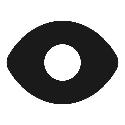 Eye fill 20 icon, solid style, from Garden SVG Icons