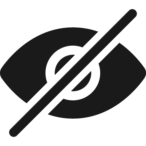Eye hide fill 16 icon, solid style, from Garden SVG Icons