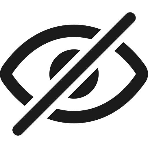 Eye hide stroke 12 icon, solid style, from Garden SVG Icons