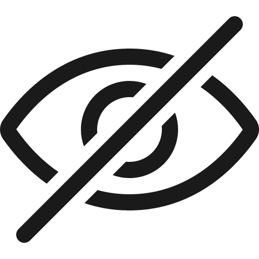 Eye hide stroke 16 icon, solid style, from Garden SVG Icons