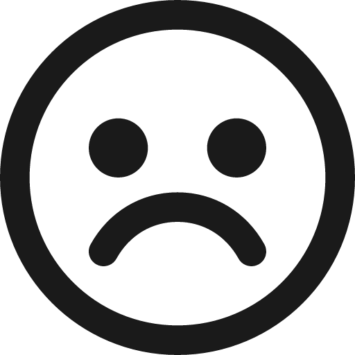 Face sad stroke 12 icon, solid style, from Garden SVG Icons